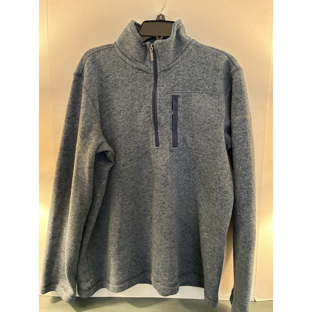 Eddie Bauer Womens 1/4 Zip Fleece Pullover Cozy Gorpcore Outdoor Blue L
